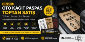 İstanbul oto kağıt paspas toptan satış banner görseli ve yırtılmaz latex oto paspas modelleri