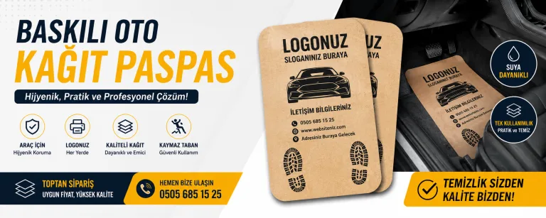 baskılı oto kağıt paspas