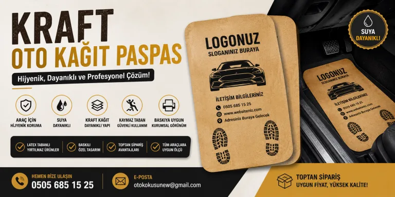 kraft oto kağıt paspas