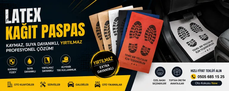 Yırtılmaz latex kağıt paspas modelleri ve oto kuaförler için suya dayanıklı oto paspas çeşitleri