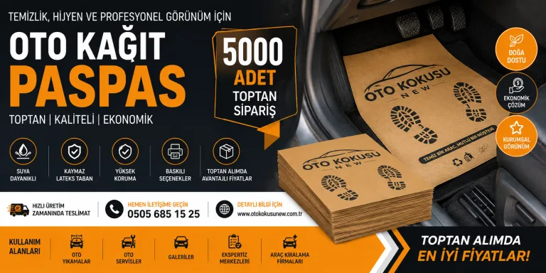 5000 Adet Oto Kağıt Paspas